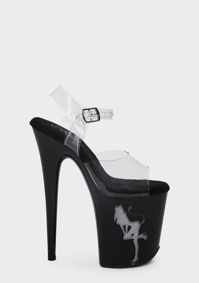 Flamingo-808 Devil Girl Light Up Platform Heels