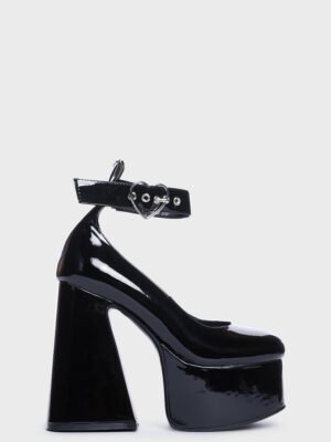 Black Those Days Platform Heels