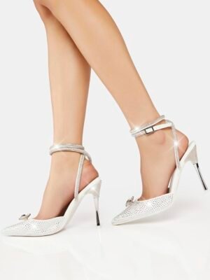 Glisten Diamante Wrap Around Heels