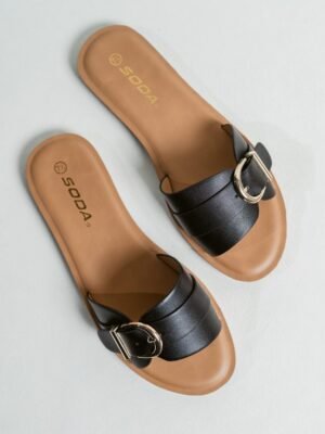Siran Sunshine Casual Slide Sandal W/ Adjustable Buckle