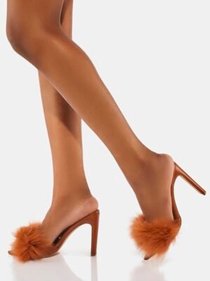 Caramel Sass You Later Fuzzy Heels