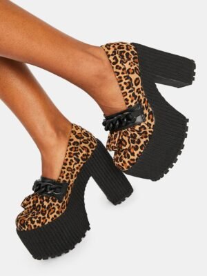 Poshpunk Leopard Platform Loafers