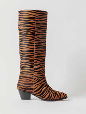 THE JOAN HIGH RUST ZEBRA