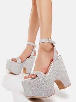 Silver Ariyah Platform Heels