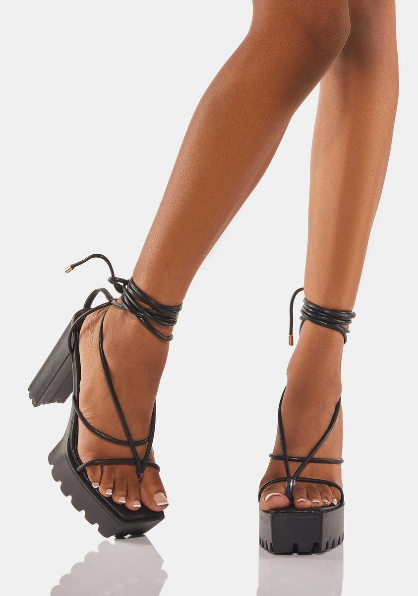 Pose For Me Strappy Heels - Image 3