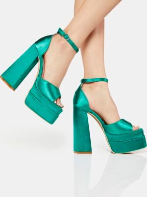 Forest Too Late Now Platform Heels