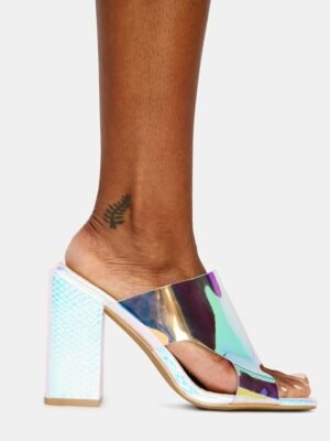 Chrome Stellar Attitude Iridescent Mules