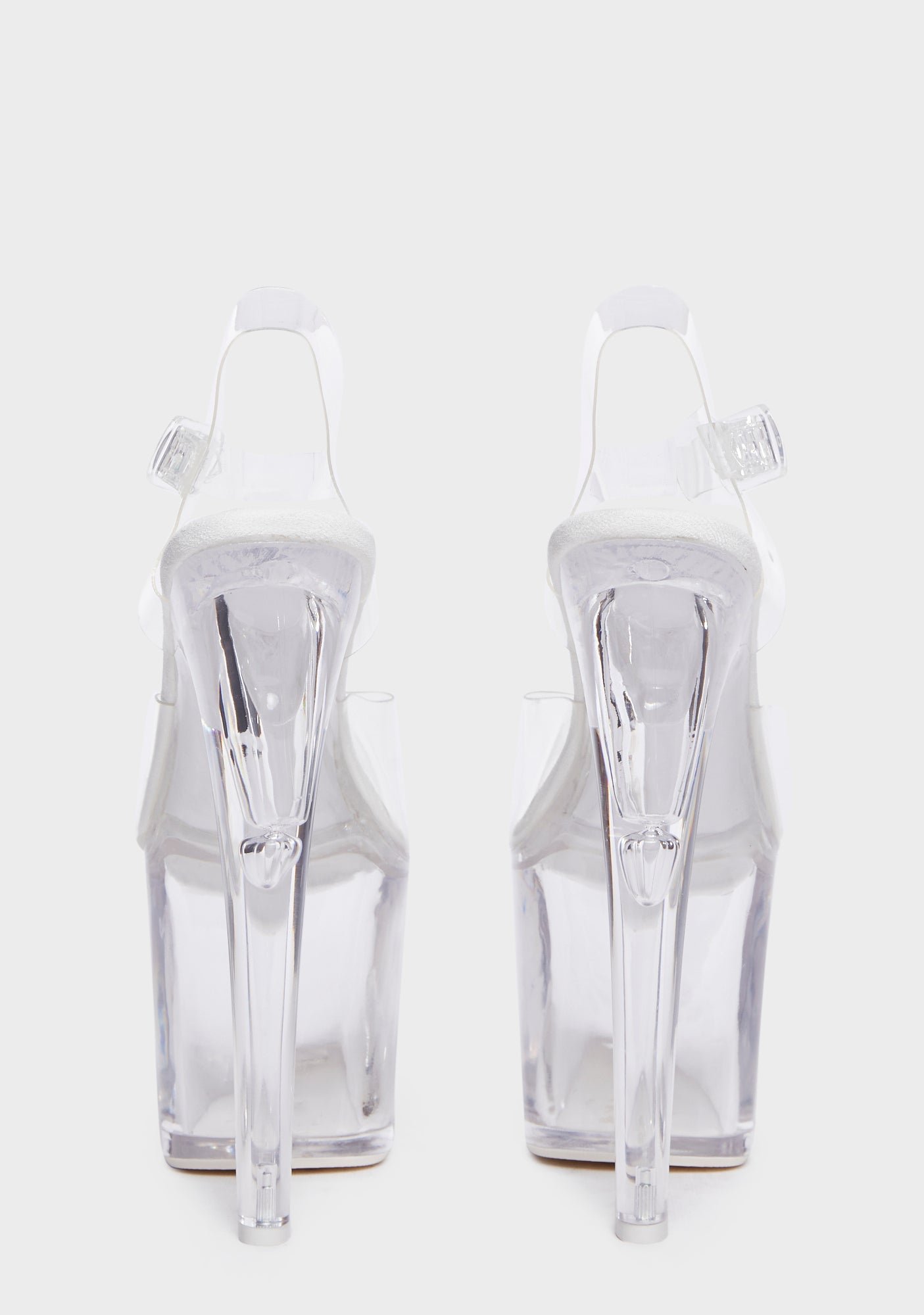 Demi 7.5 Platform Heels - White/Clear - Image 4