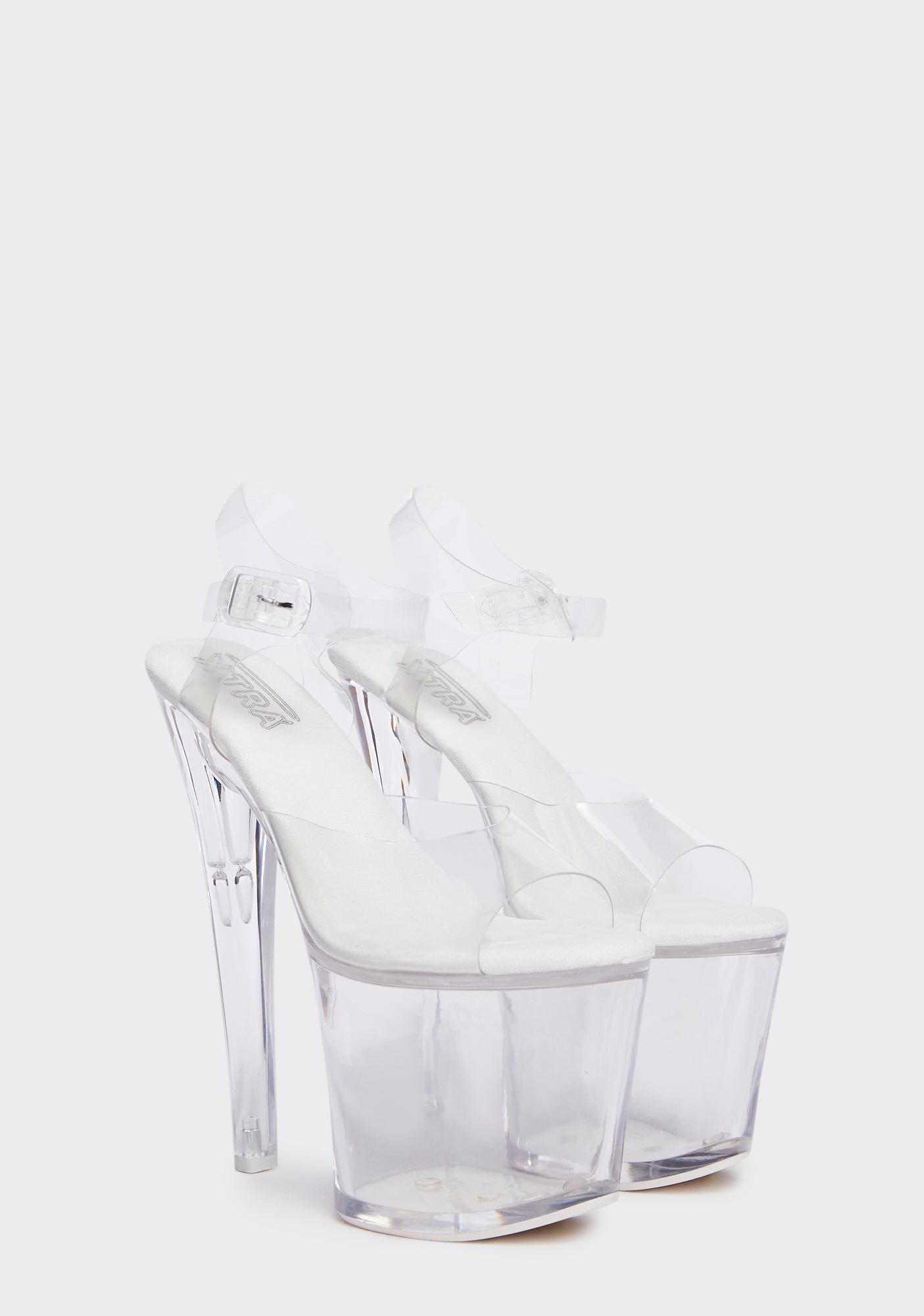 Demi 7.5 Platform Heels - White/Clear - Image 3