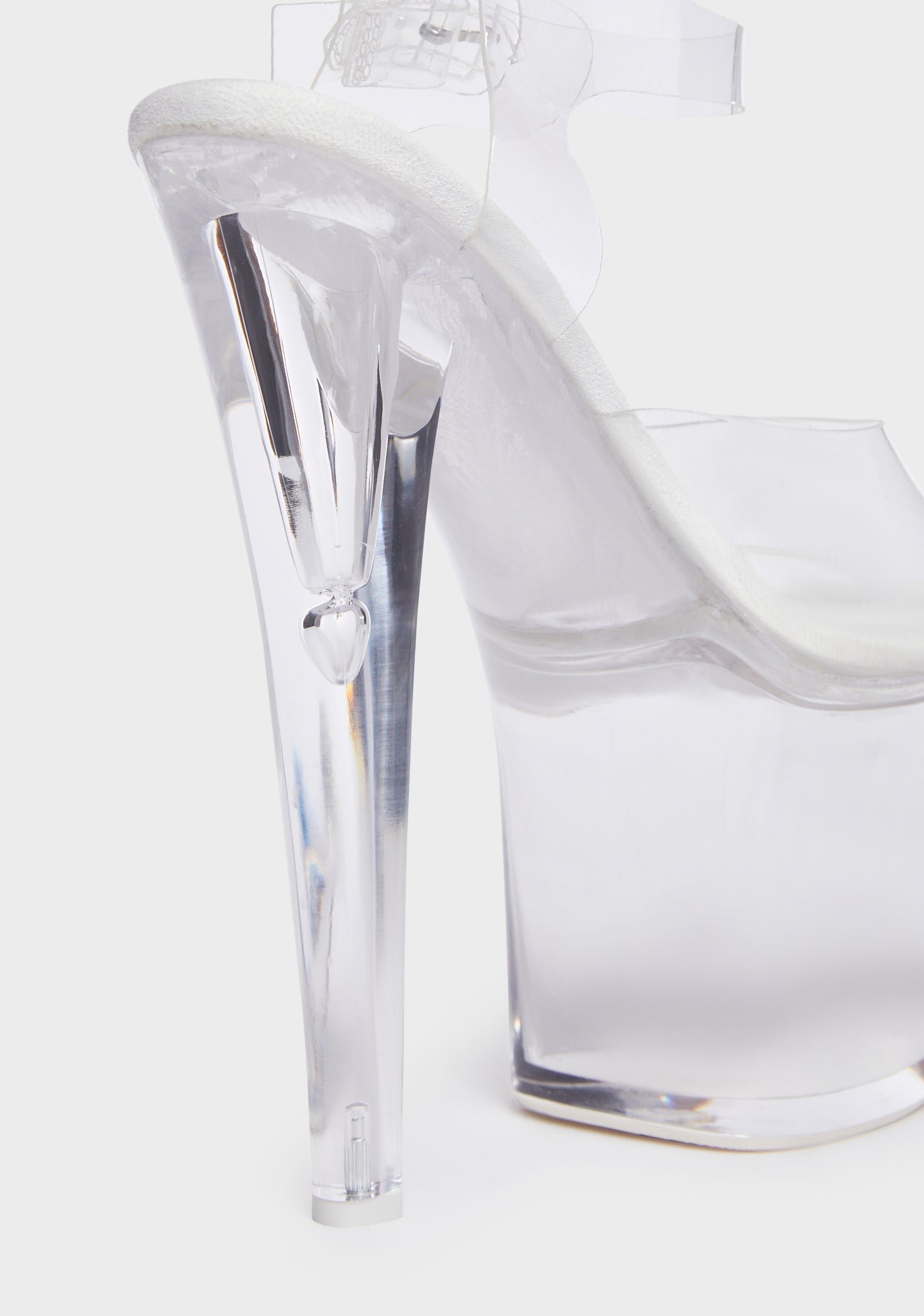Demi 7.5 Platform Heels - White/Clear - Image 2