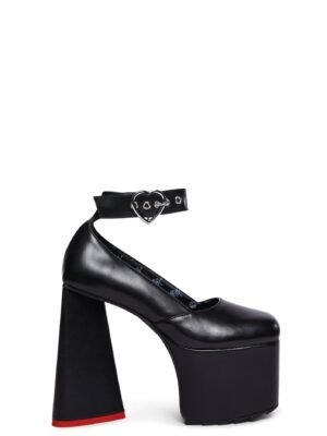 Love Heart Platform Heels