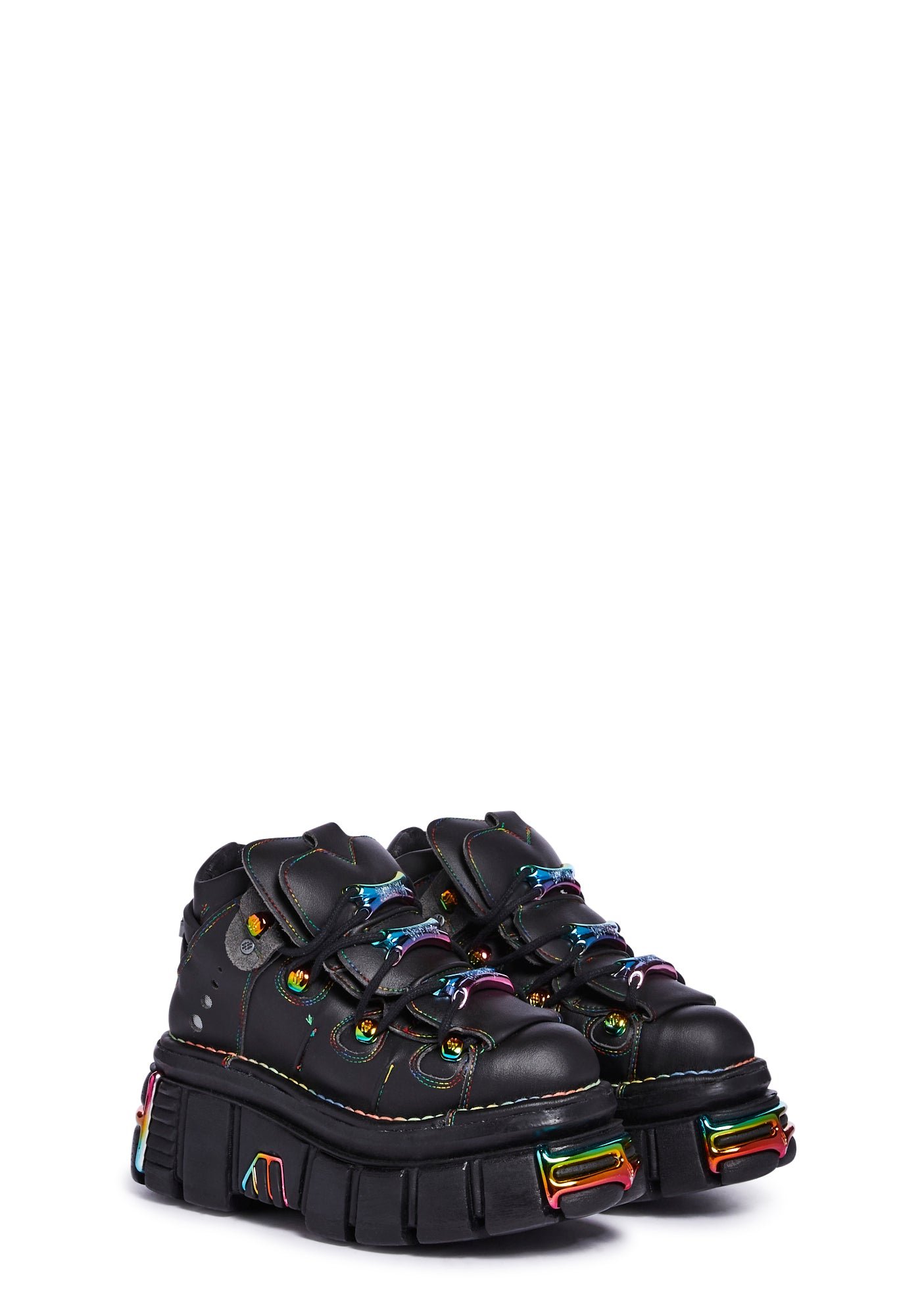 Dolls Kill x New Rock Chromatic Short Boots - Image 3