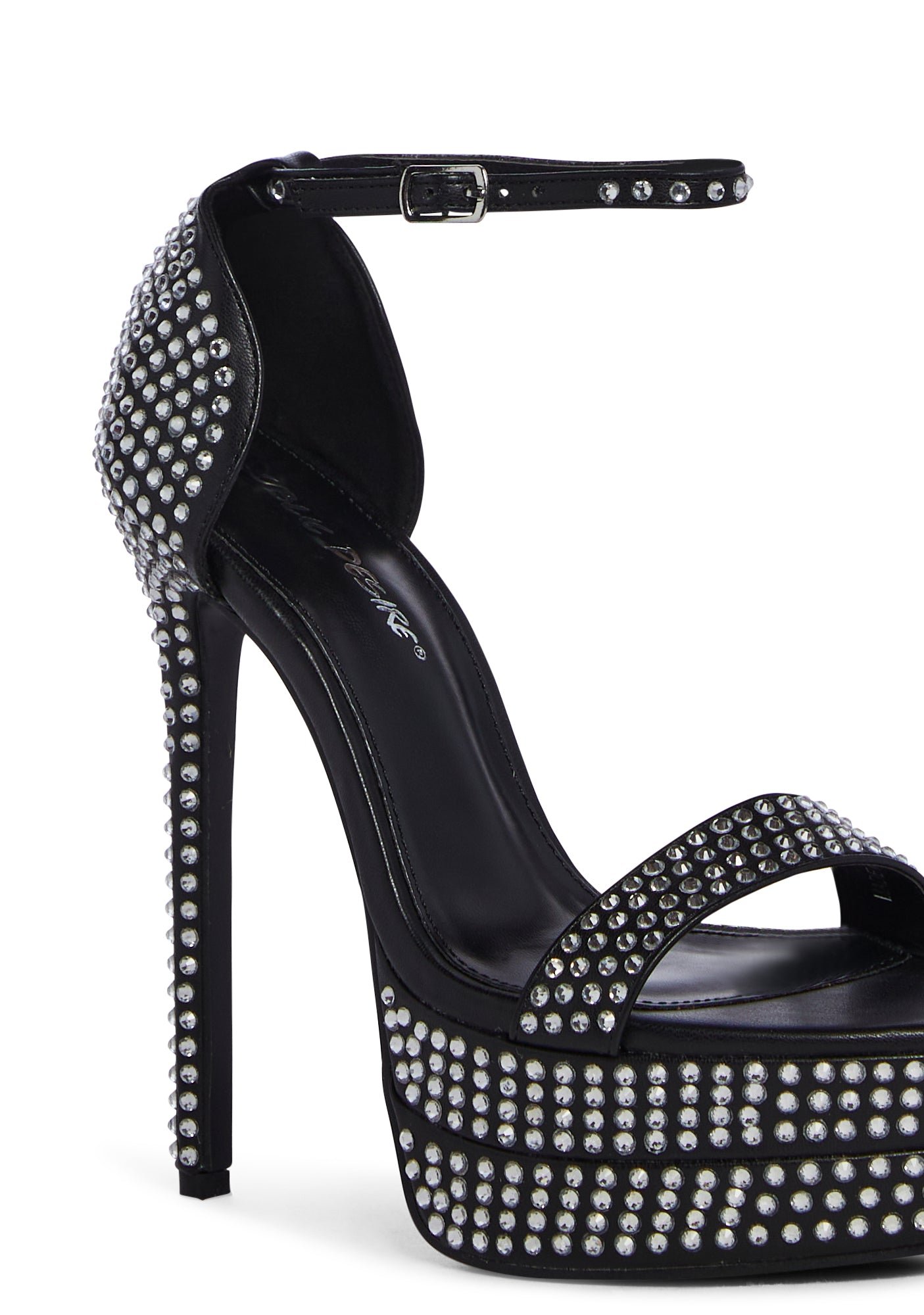 Date Me Platform Heels - Black - Image 2