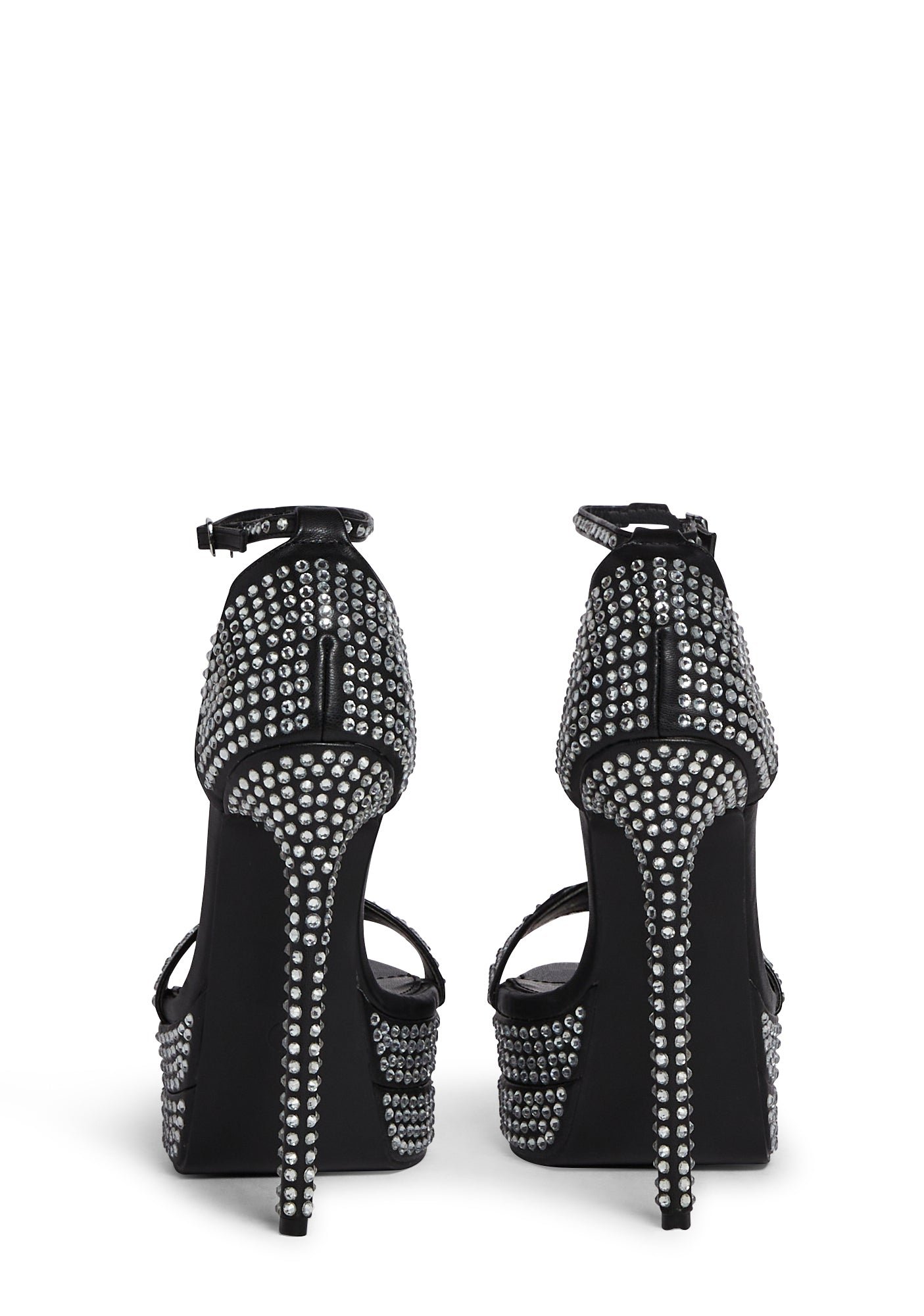 Date Me Platform Heels - Black - Image 4