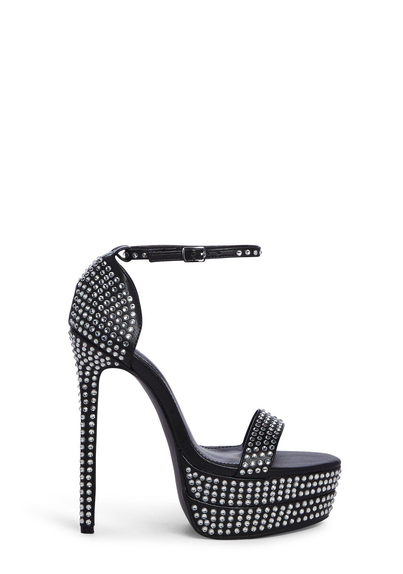 Date Me Platform Heels - Black