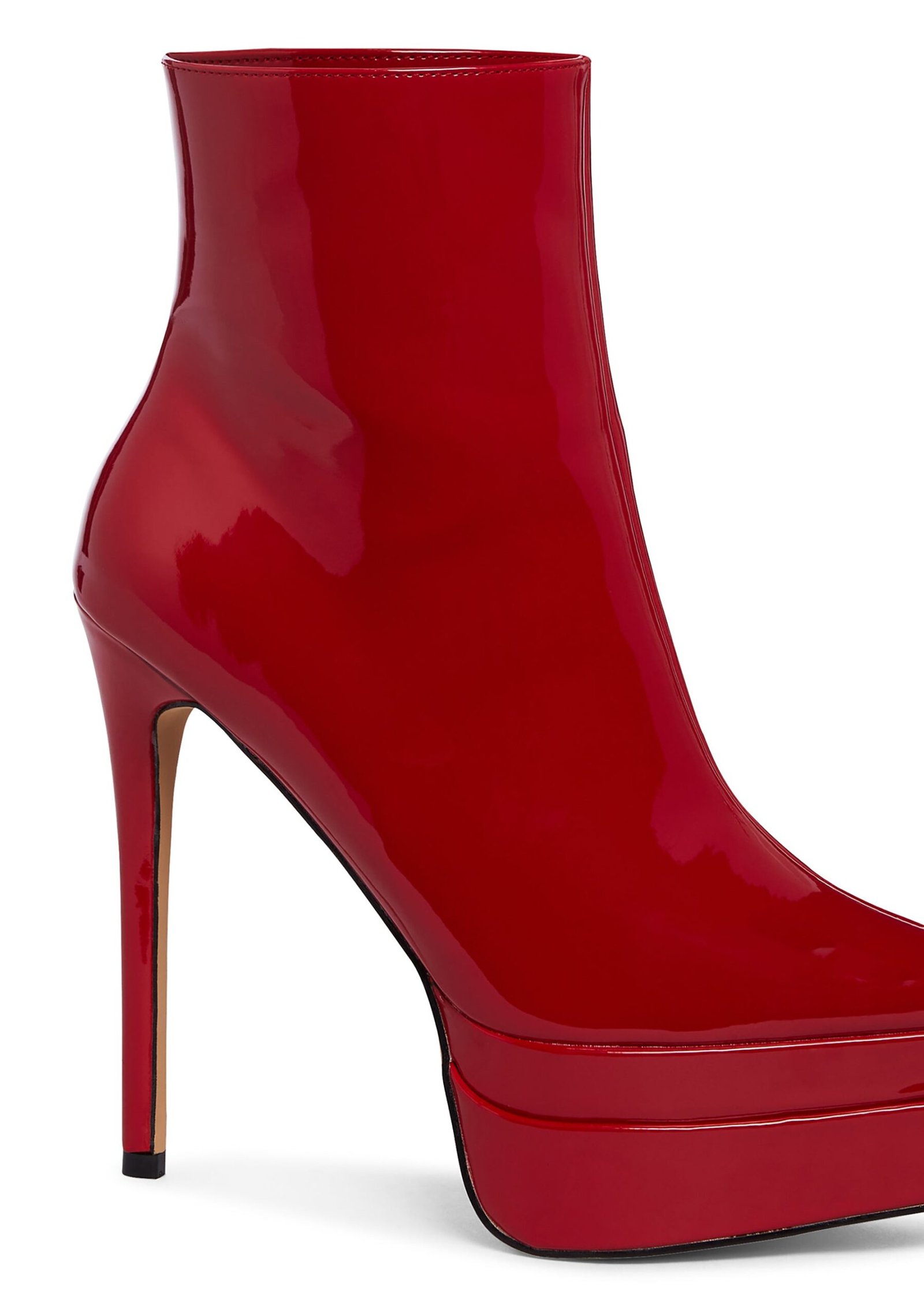 Mondavi Heeled Platform Boots - Red - Image 2
