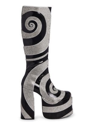 How Sweet It Is Platform Boots - Silver
