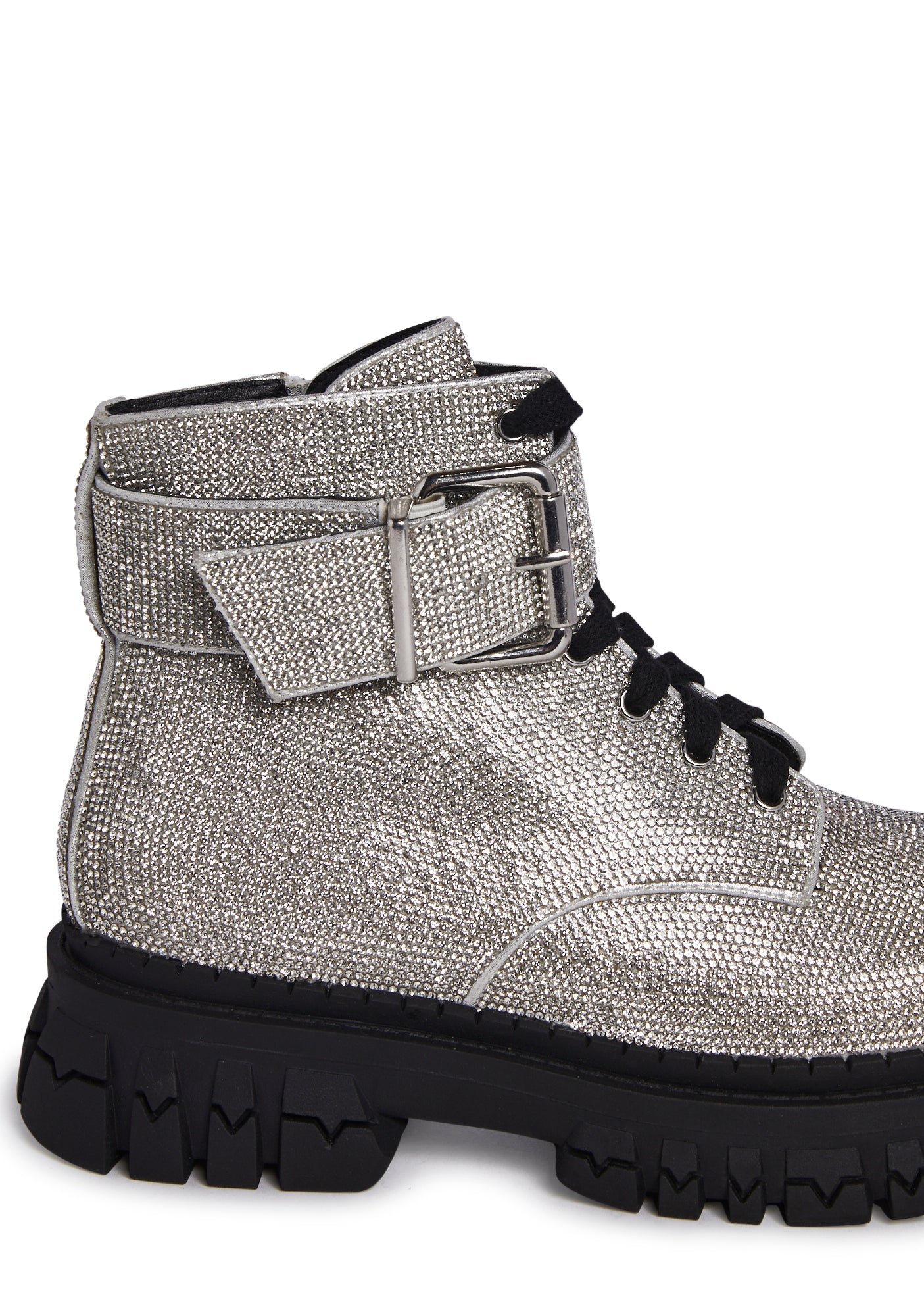 Hype Status Combat Boots - Silver - Image 2