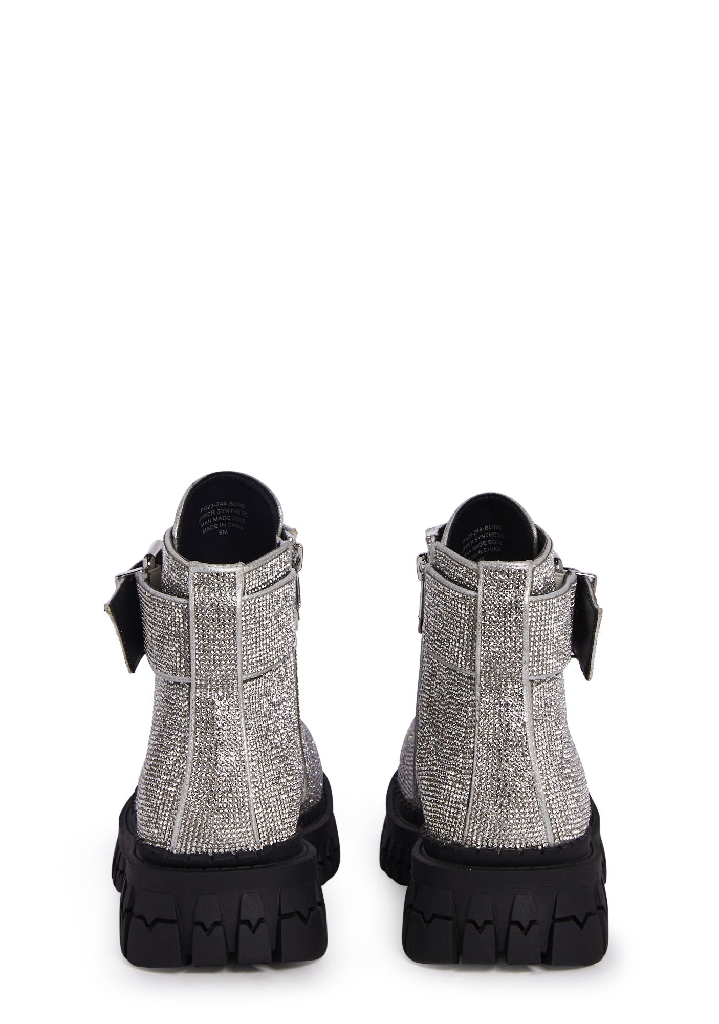 Hype Status Combat Boots - Silver - Image 4