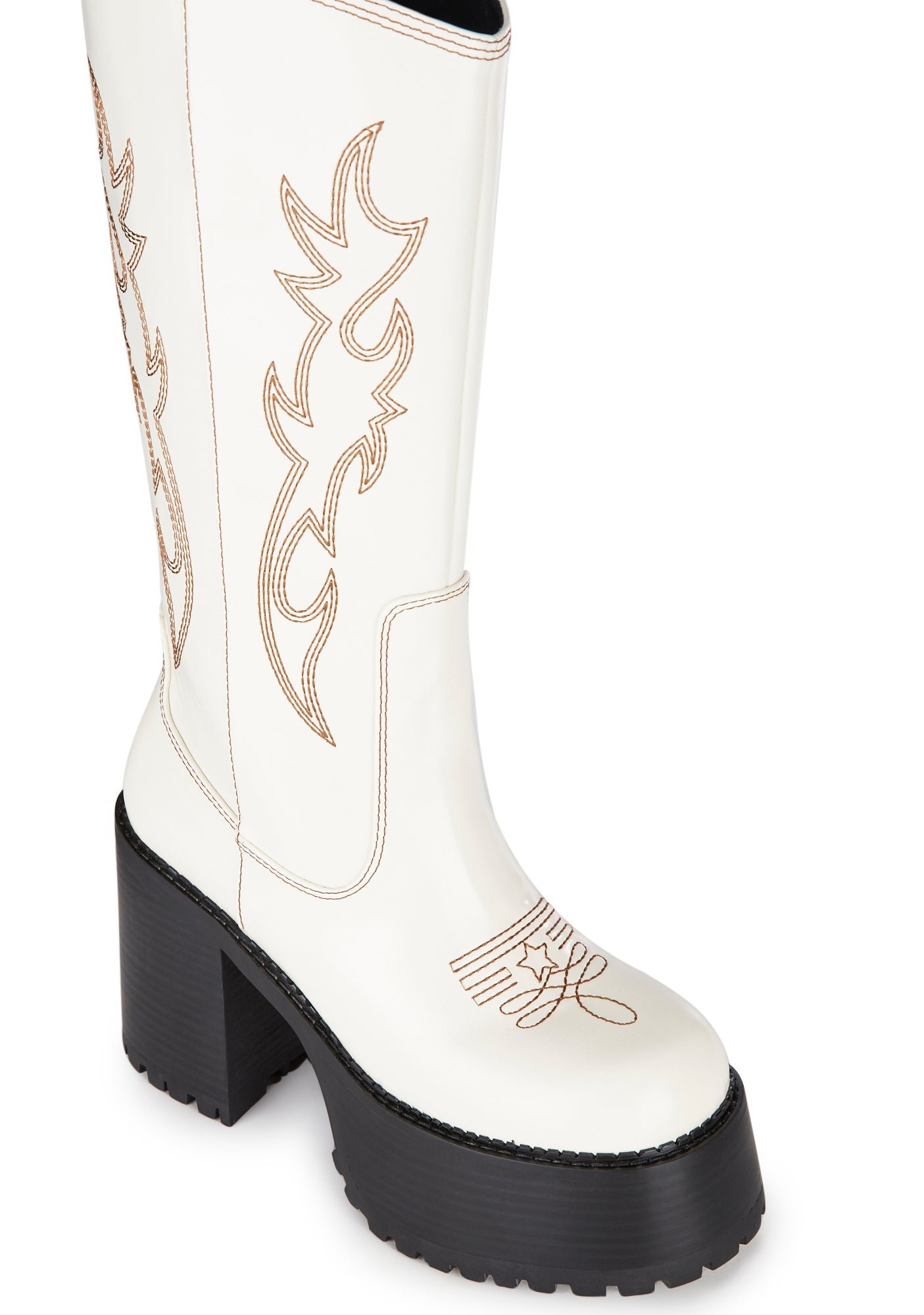 Canyon Town Western Boots- Cream - Image 2