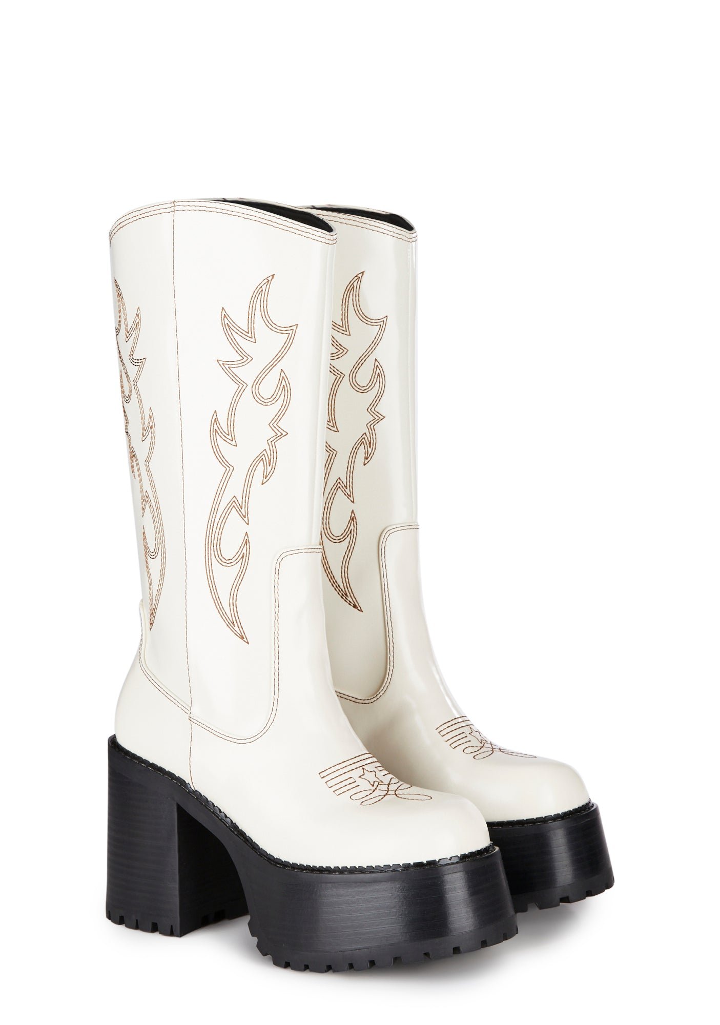 Canyon Town Western Boots- Cream