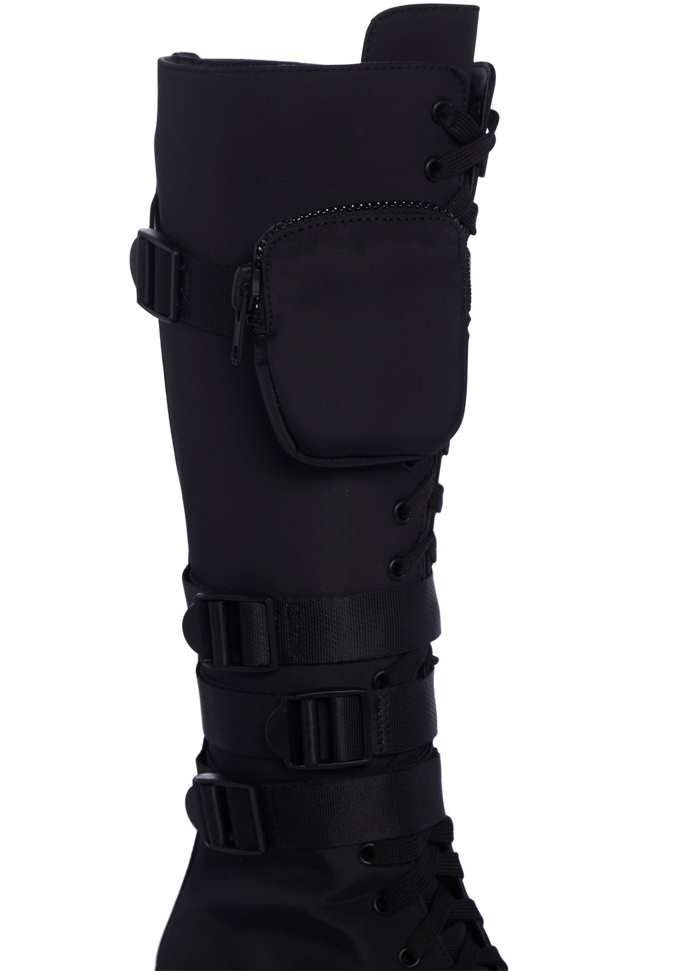 Mad Hustle Knee High Combat Boots - Image 2