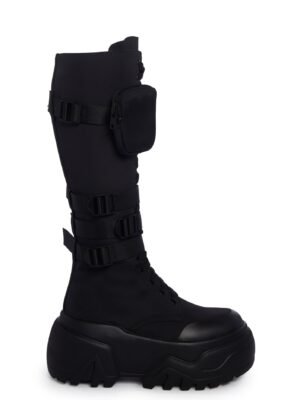 Mad Hustle Knee High Combat Boots