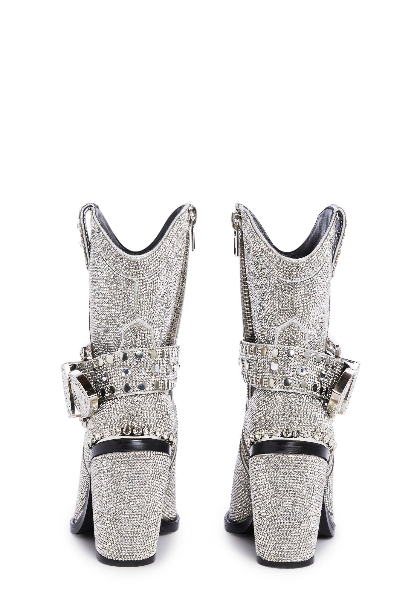 Sharp Sheriff Shine Cowboy Boots - Silver - Image 4