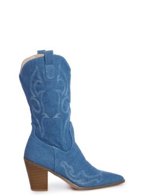 Kicking Back Denim Cowboy Boots