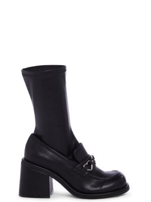 Love So Deep Loafer Boots - Black