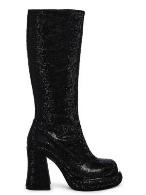 Bling It Up Platform Boots - Black