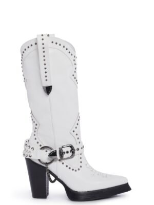 Pace Of Nature Cowboy Boots - White