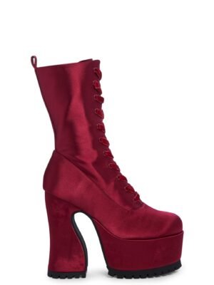 Minimal Effort Platform Boots - Red