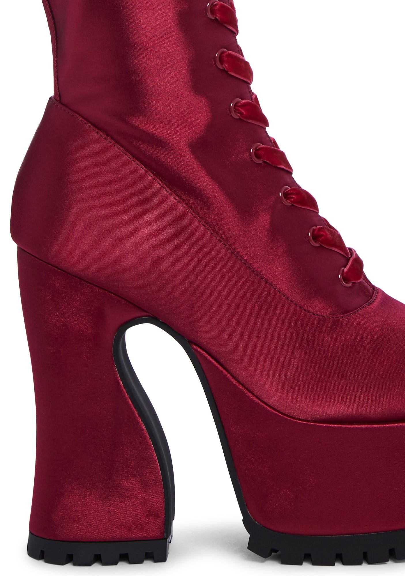 Minimal Effort Platform Boots - Red - Image 2