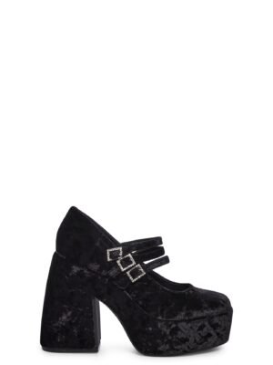 Charismatic Queen Platform Heels - Black