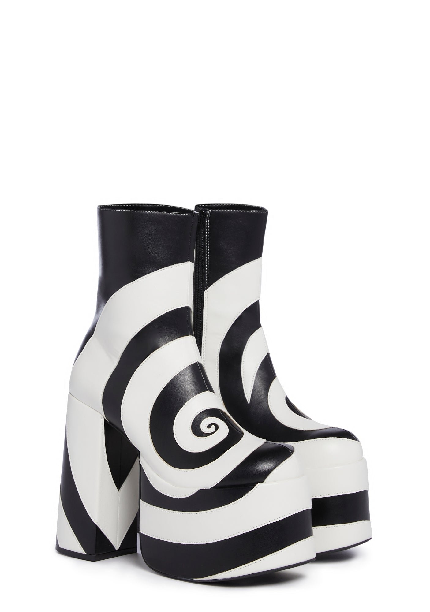 How Sweet It Is Ankle Boots - Black/White - Image 3