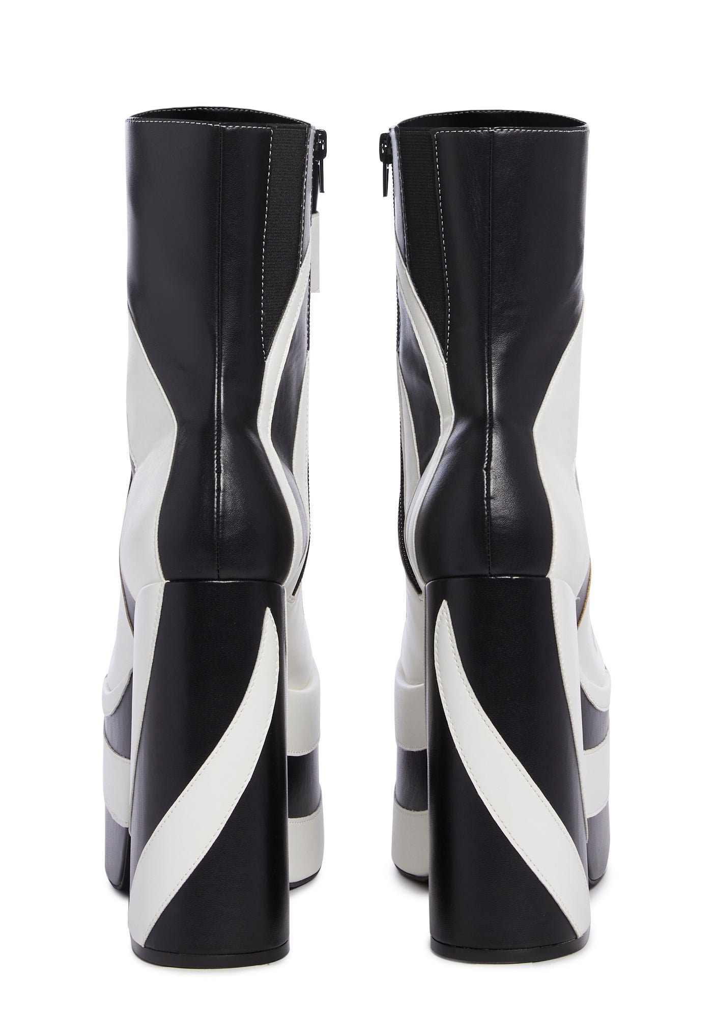 How Sweet It Is Ankle Boots - Black/White - Image 4