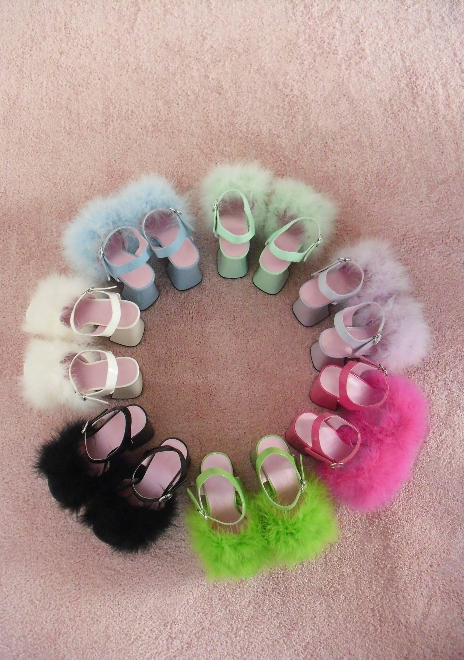Blushin' N' Crushin' Marabou Heels - White - Image 5