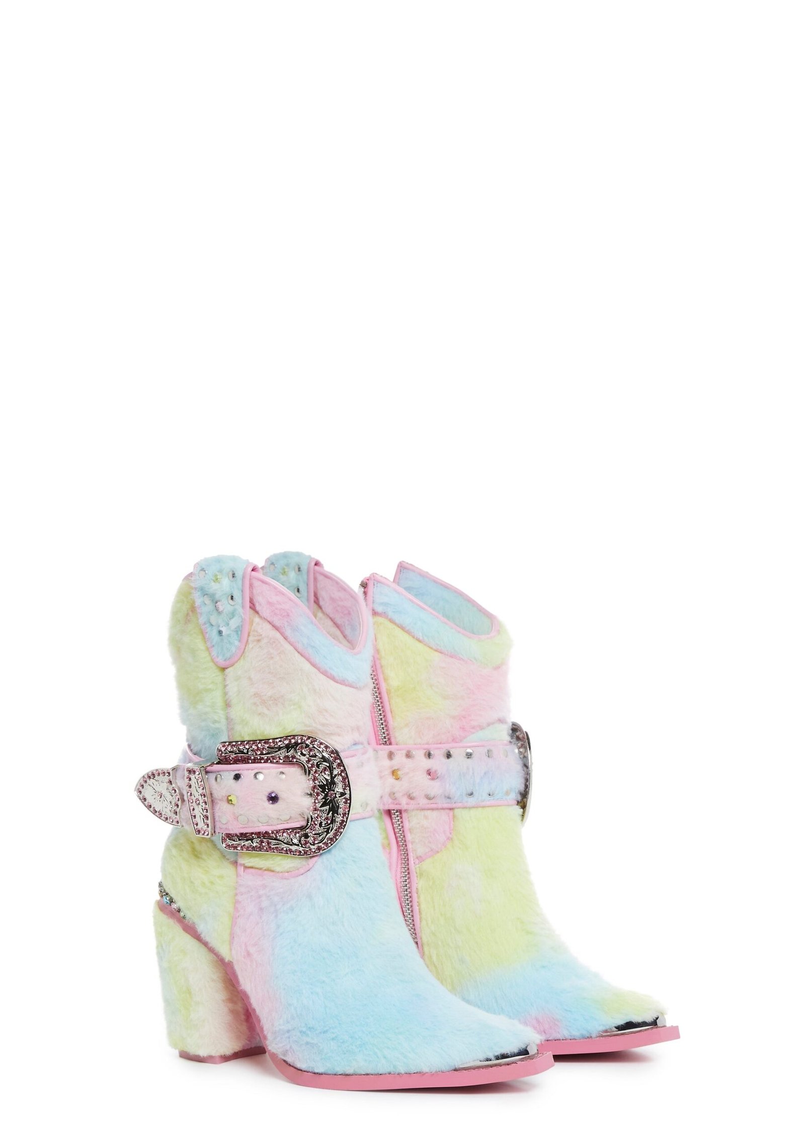 Sharp Sheriff Shine Cowboy Boots - Faux Fur - Image 3