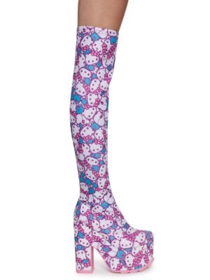 X Sanrio Labyrinth Hello Kitty Thigh High Boots