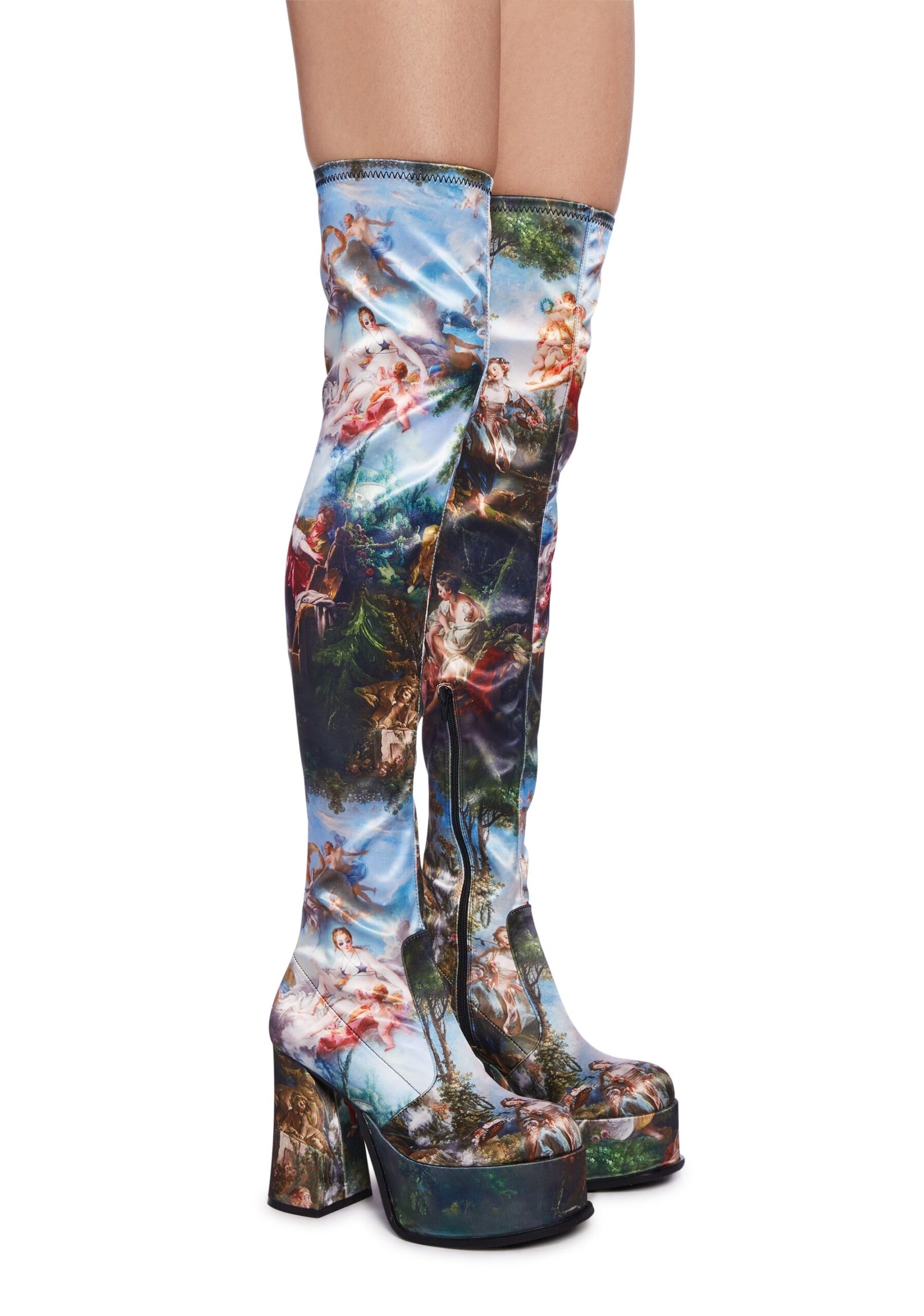 Da Vinci's Demons Platform Thigh High Boots - Image 3