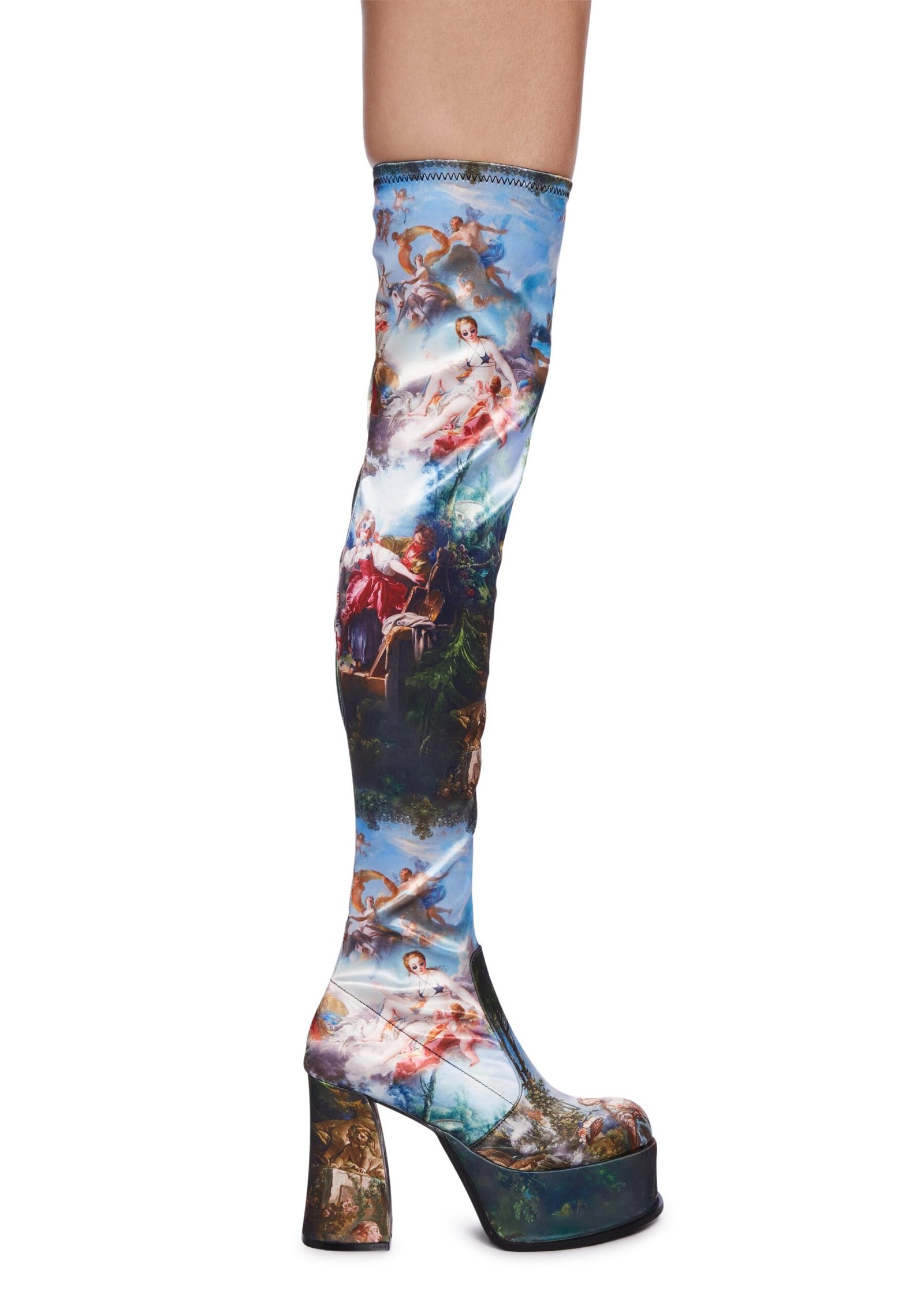 Da Vinci's Demons Platform Thigh High Boots