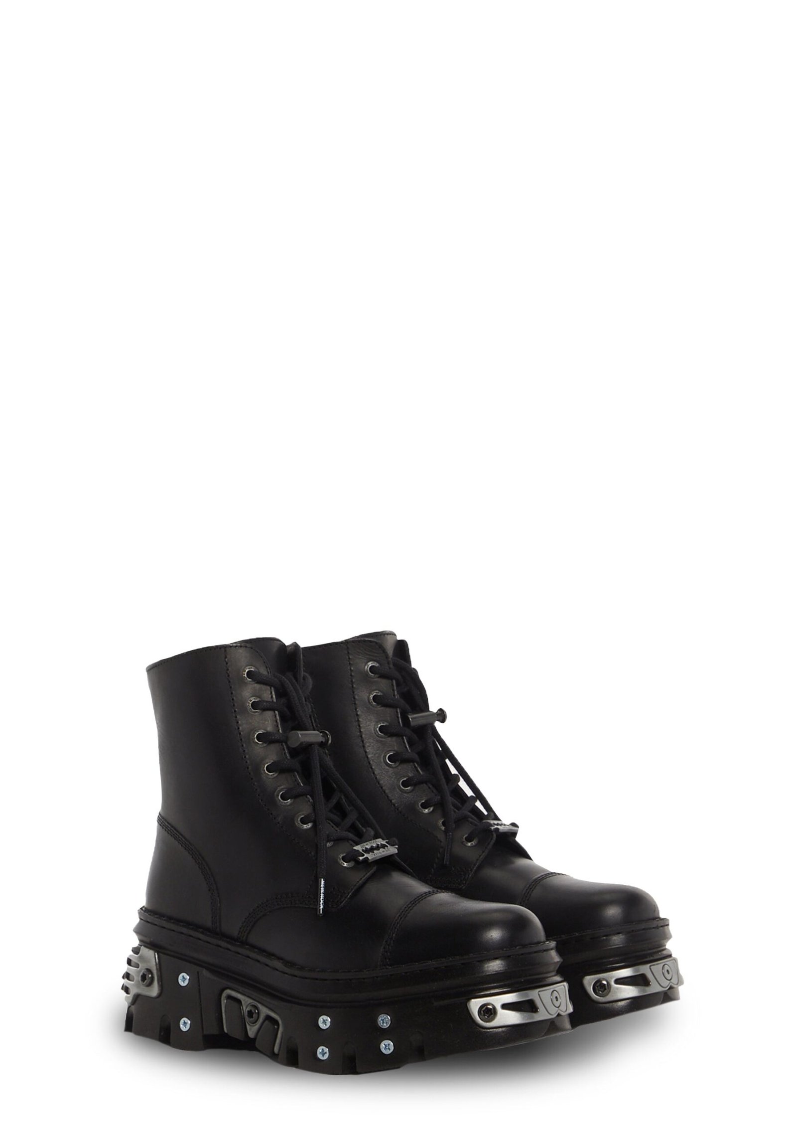 M-WALL083CCT-S13 Leather Combat Boots - Image 3