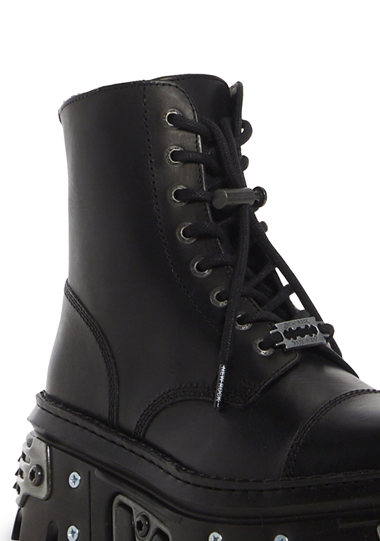 M-WALL083CCT-S13 Leather Combat Boots - Image 2