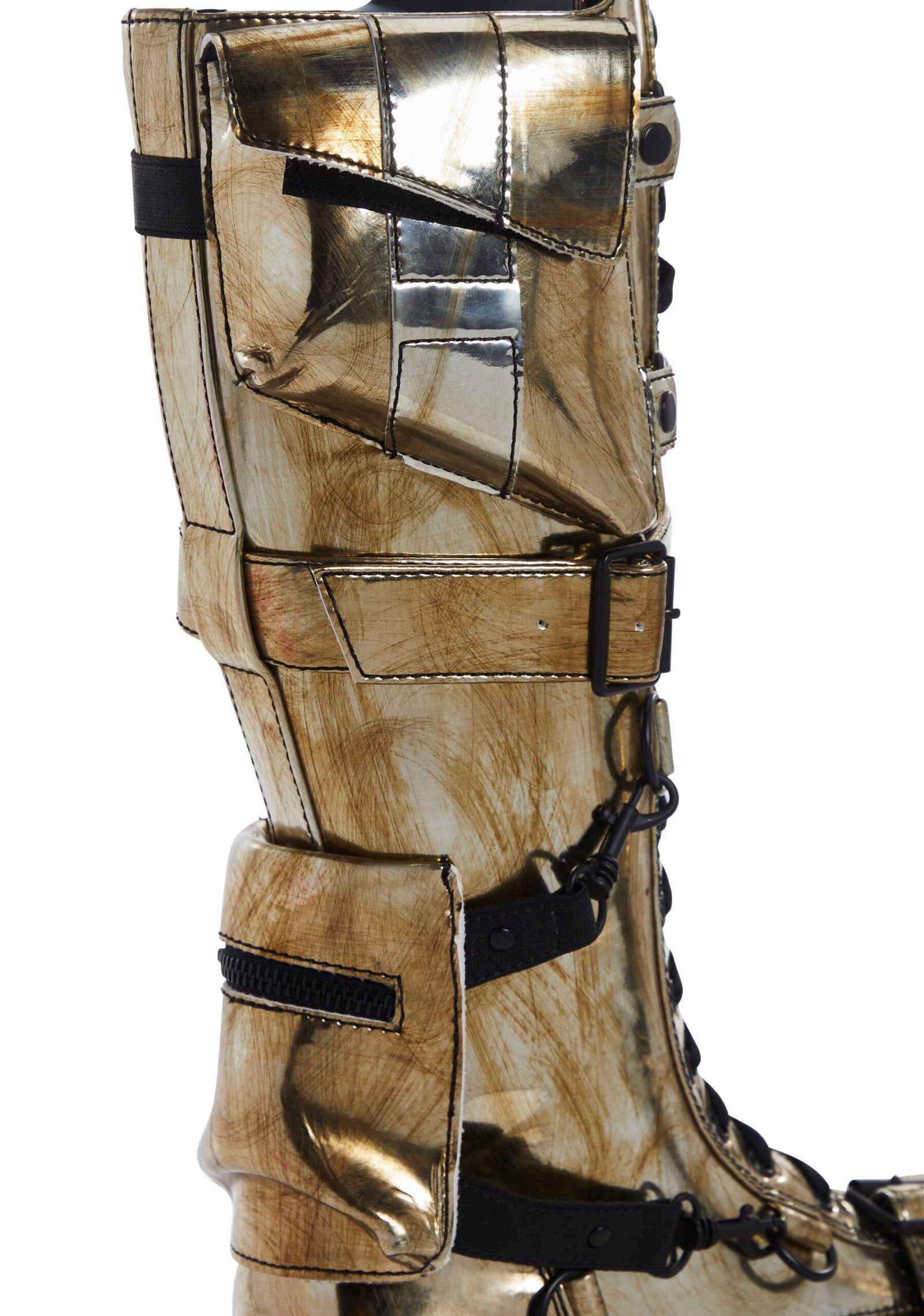 Utopia Elements Knee High Boots - Silver - Image 2