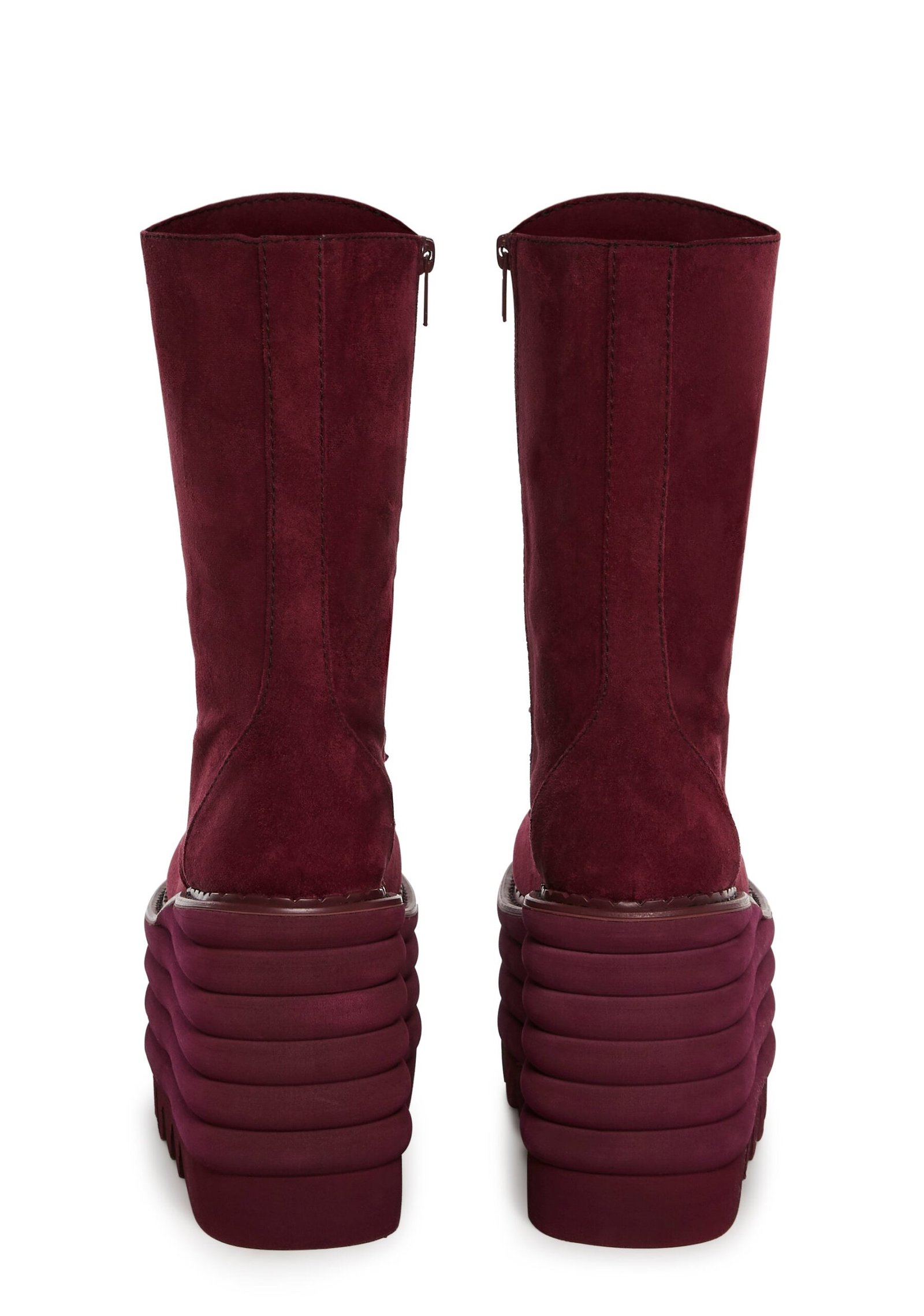 Meant To Be Platform Boots - Dark Red - Image 4