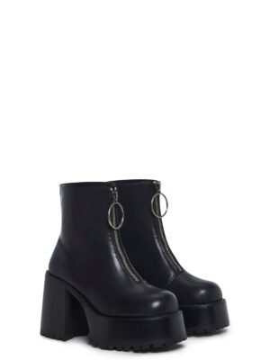 Detention Hall Platform Boots - Black