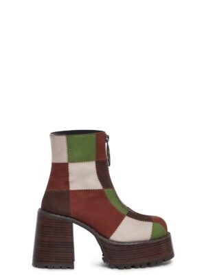 Detention Hall Platform Boots - Patchwork