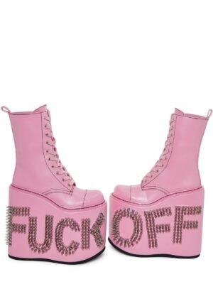 Never Censored Platform Boots - Pink