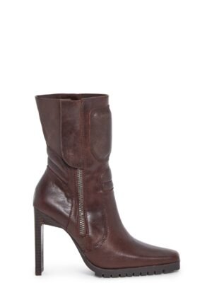 Chamber Leather Moto Boots - Brown